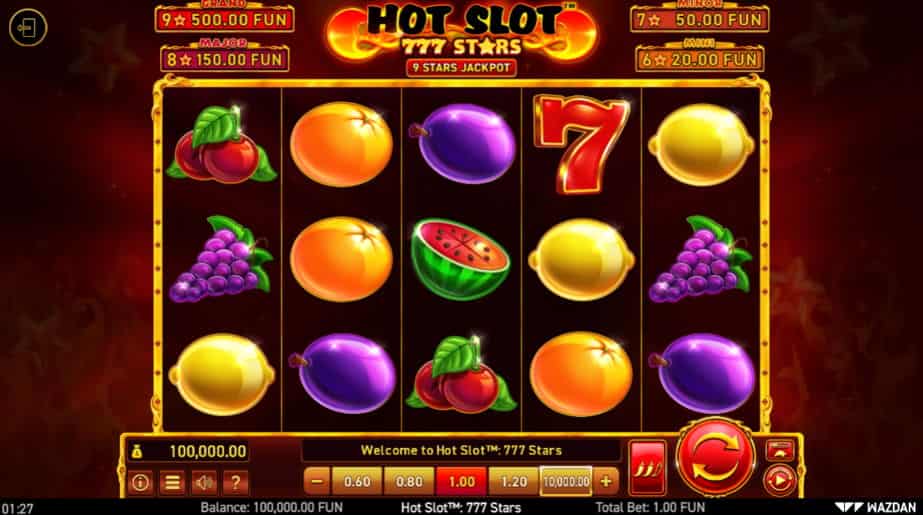 Gorący Slot: 777 Gwiazdy